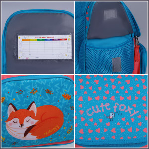 Ранец ArtSpace Junior "Foxy" 37*28*21см анатомическая спинка