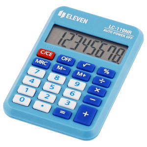 Калькулятор карманный Eleven LC-110NR-BL, 8 разрядов, 58*88*11мм, голубой