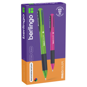 Ручка шар мех 0,7 (4цв) с грипом Berlingo Multicolor ассорти Ручка шар мех 0,7 (4цв) с грипом Berlingo Multicolor ассорти