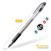 Ручка гелевая Crown "Hi-Jell Needle Grip" черная, 0,7мм