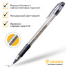 Ручка гелевая Crown "Hi-Jell Needle Grip" черная, 0,7мм
