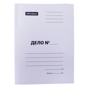 Скоросшиватель OfficeSpace "Дело" 280г/м2, до 200л., немелованный Скоросшиватель OfficeSpace "Дело" 280г/м2, до 200л., немелованный